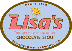 Lisa's Chocolate Stout tap label