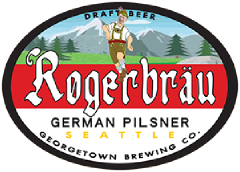 Rogerbrau German Pilsner tap label