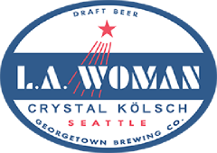 LA Woman Crystal Kolsch tap label