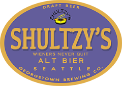 Schultzy's Alt Bier tap label
