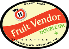 fruit vendor double ipa tap label
