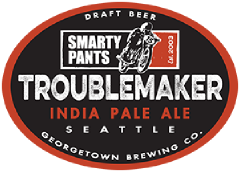 Troublemaker IPA tap label