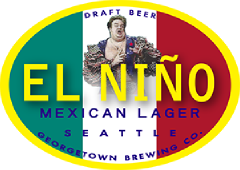 el nino mexican style lager tap label