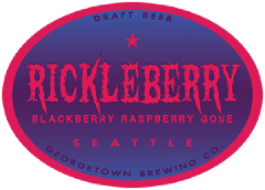 Rickleberry Strawberry Raspberry Gose tap label