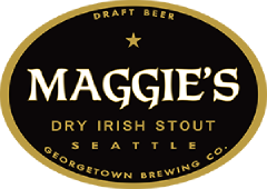 Maggies dry irish stout tap label
