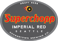 Superchopp Imperial Red Ale tap label
