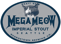 Mega Meow Imperial Stout tap label